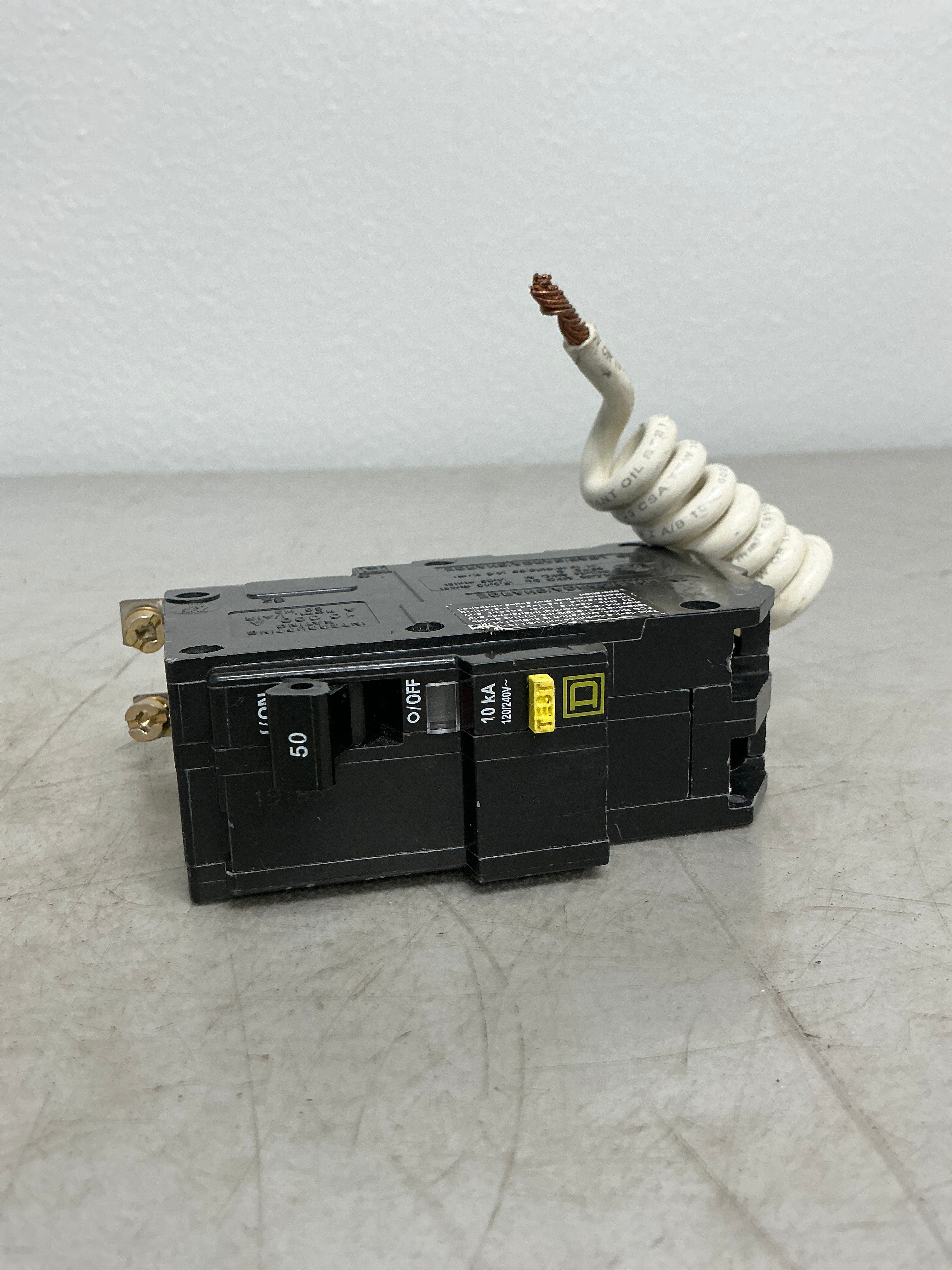 Used Square D QOB250GFI 2 Pole, 50 Amps, 120/240 Volts Circuit Breaker