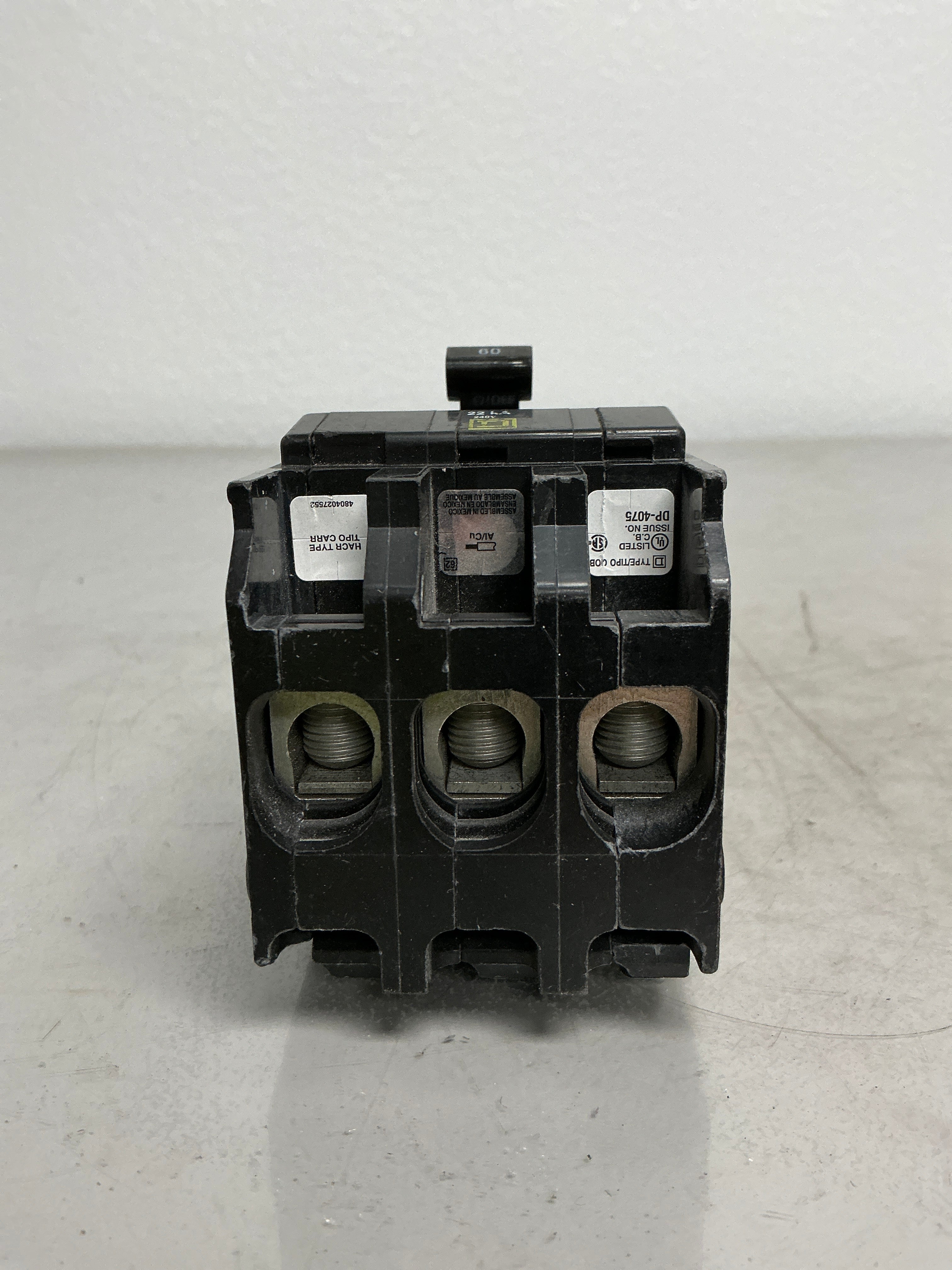 Used Square D QOB360VH 3 Pole, 60 Amps,240 Volts