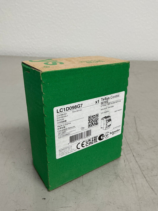 New LC1D098G7 Contactor 4 Poles, 240 Volts, 9 Amps