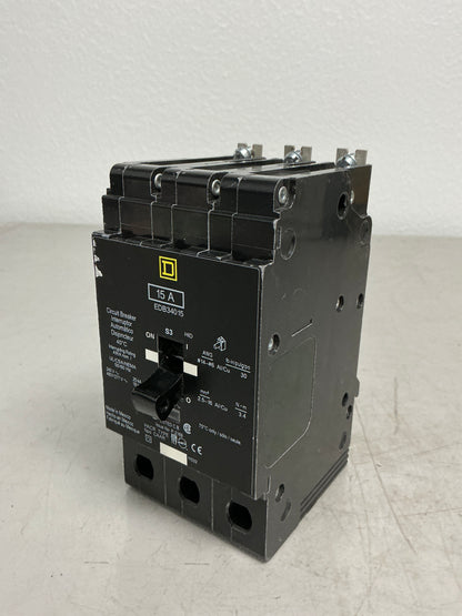 New Square D EDB34015 3 Pole, 15 Amps, 480 Volts