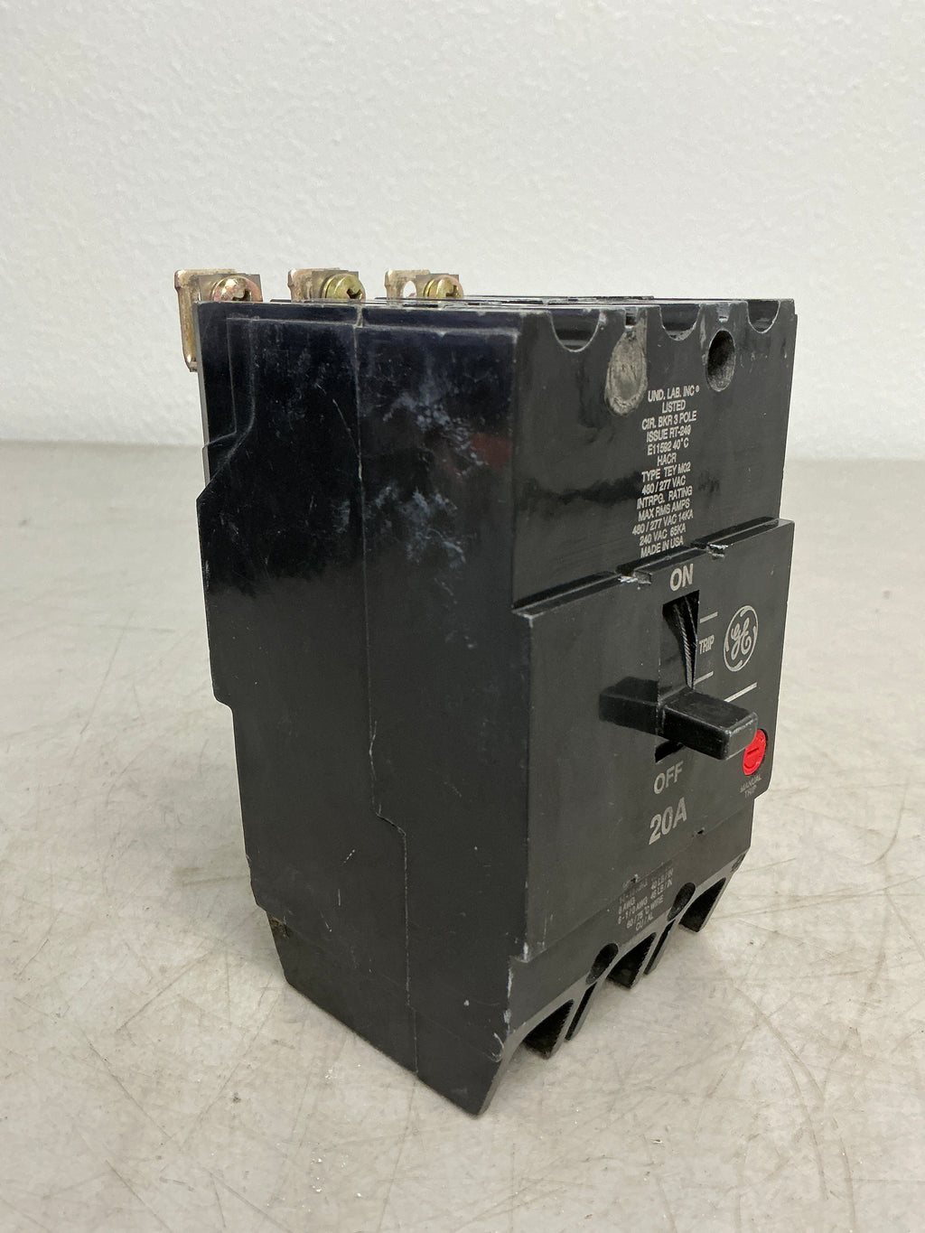 Used TEY320 3 Pole, 20 Amps, 480 Volts Circuit Breaker