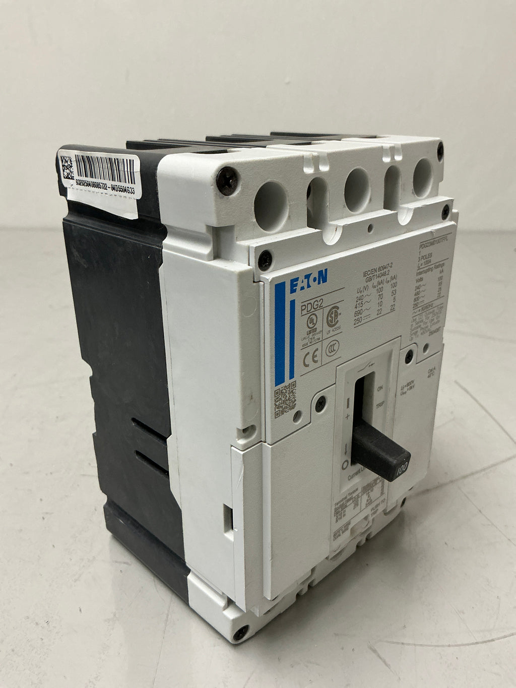 New Eaton PDG23M0100TFFL 3 Pole, 100 Amps, 600 Volts Circuit Breaker