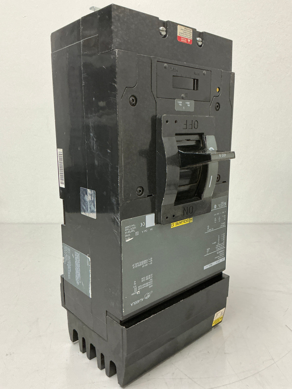 Used Square D LA 519568P28 3 Pole, 400 Amps, 600 Volts Circuit Breaker