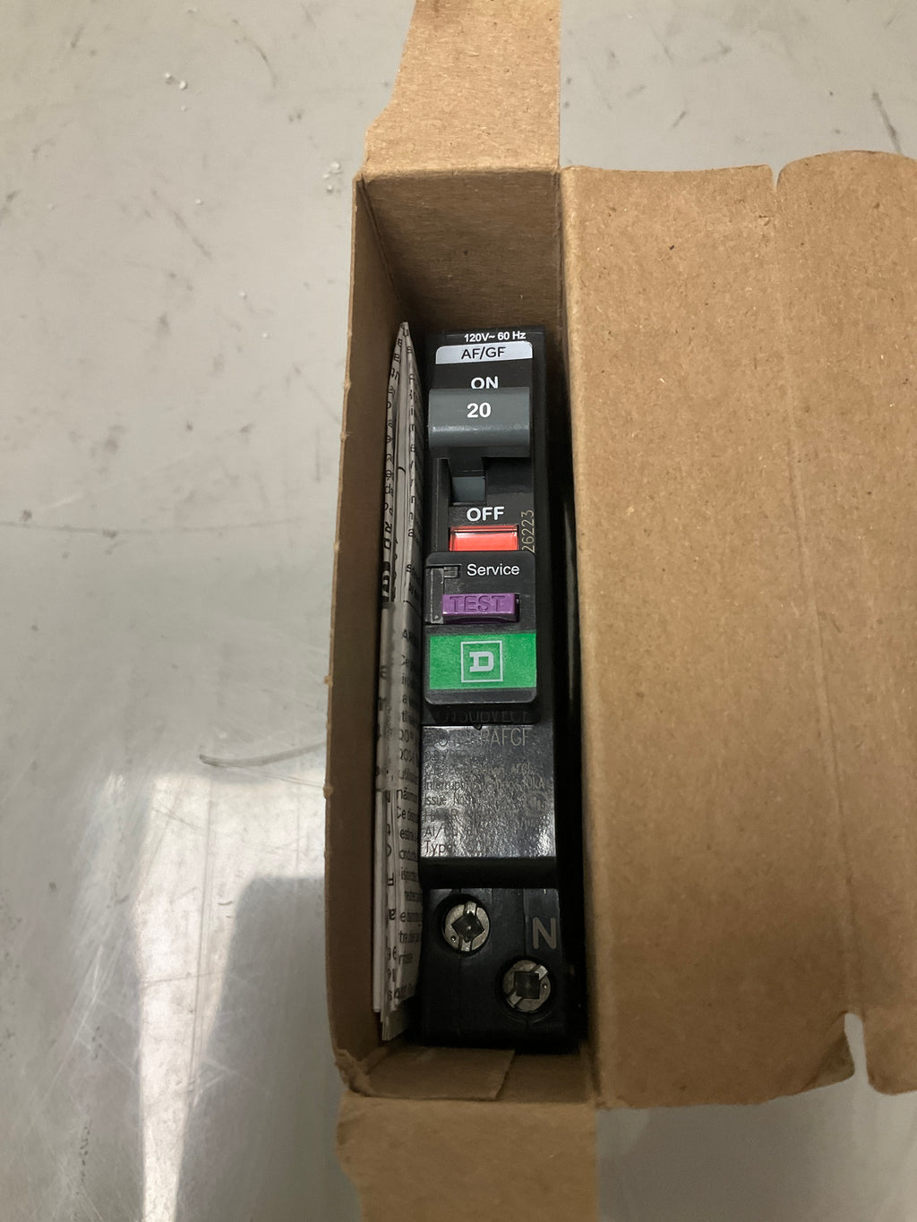 New Square D QO120PAFGF 1 Pole, 20 Amps, 120 Volts Circuit Breaker