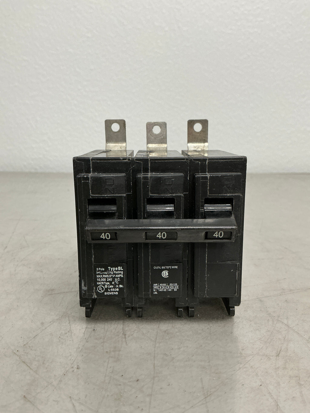 Used Siemens B340 3 Pole, 40 Amps, 240 Volts