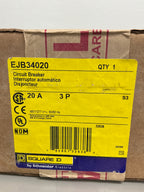 New Square D EJB34020 3 Pole, 20 Amps, 480 Volt