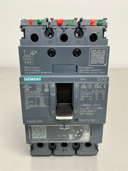 Used Siemens 3VA5170-6EC31-0AA0 3 Pole