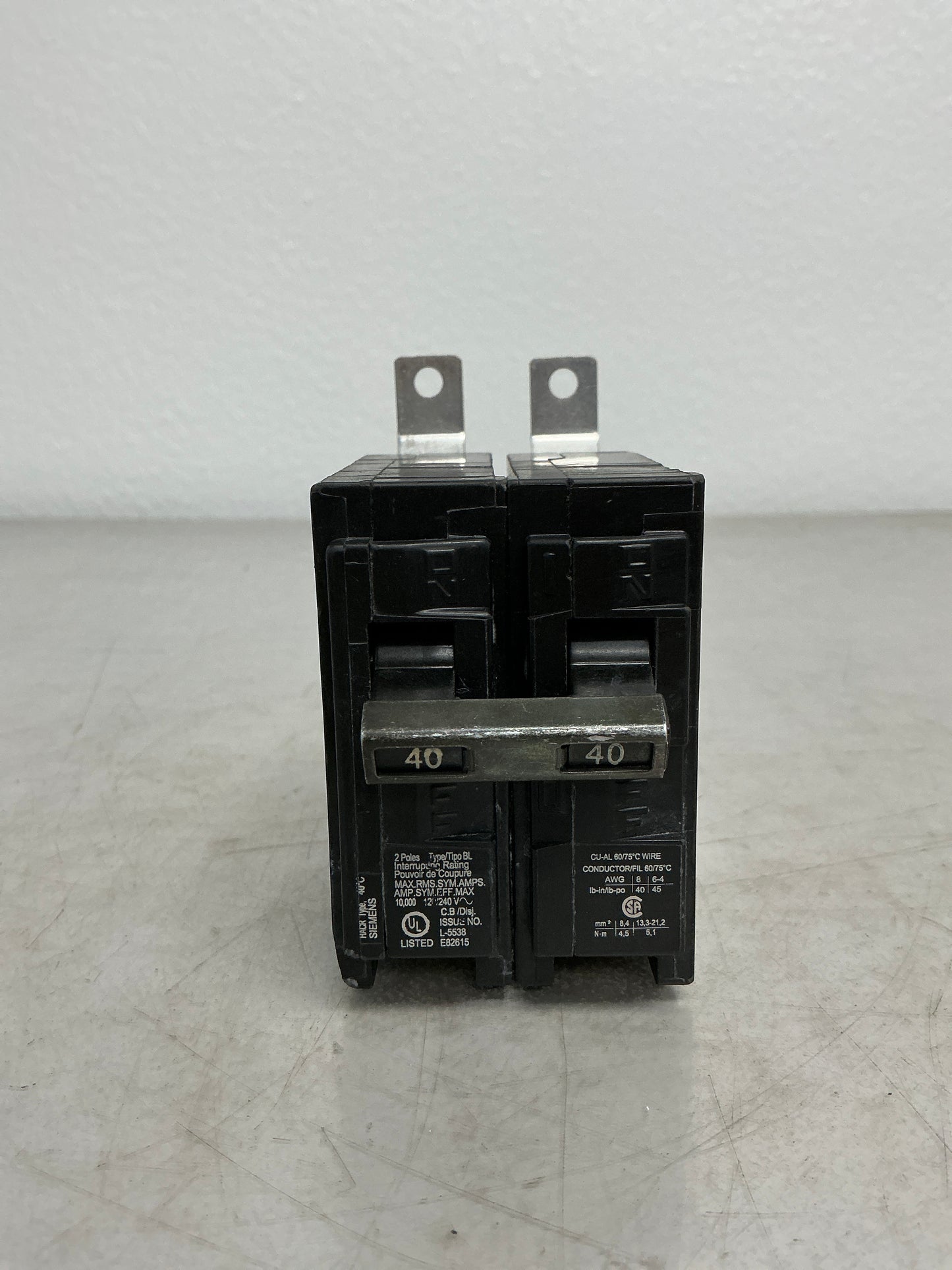 New Siemens B240 2 Pole, 40 Amps, 240 Volts