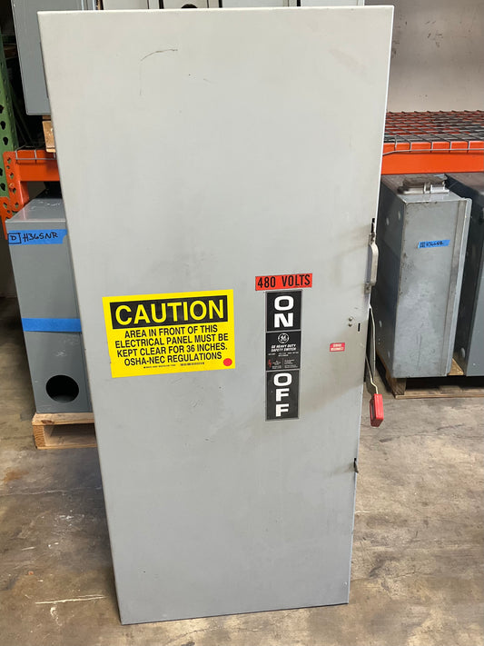 Used GE TH3365 Disconnect 400 Amp 600 Volt Fusible Indoor