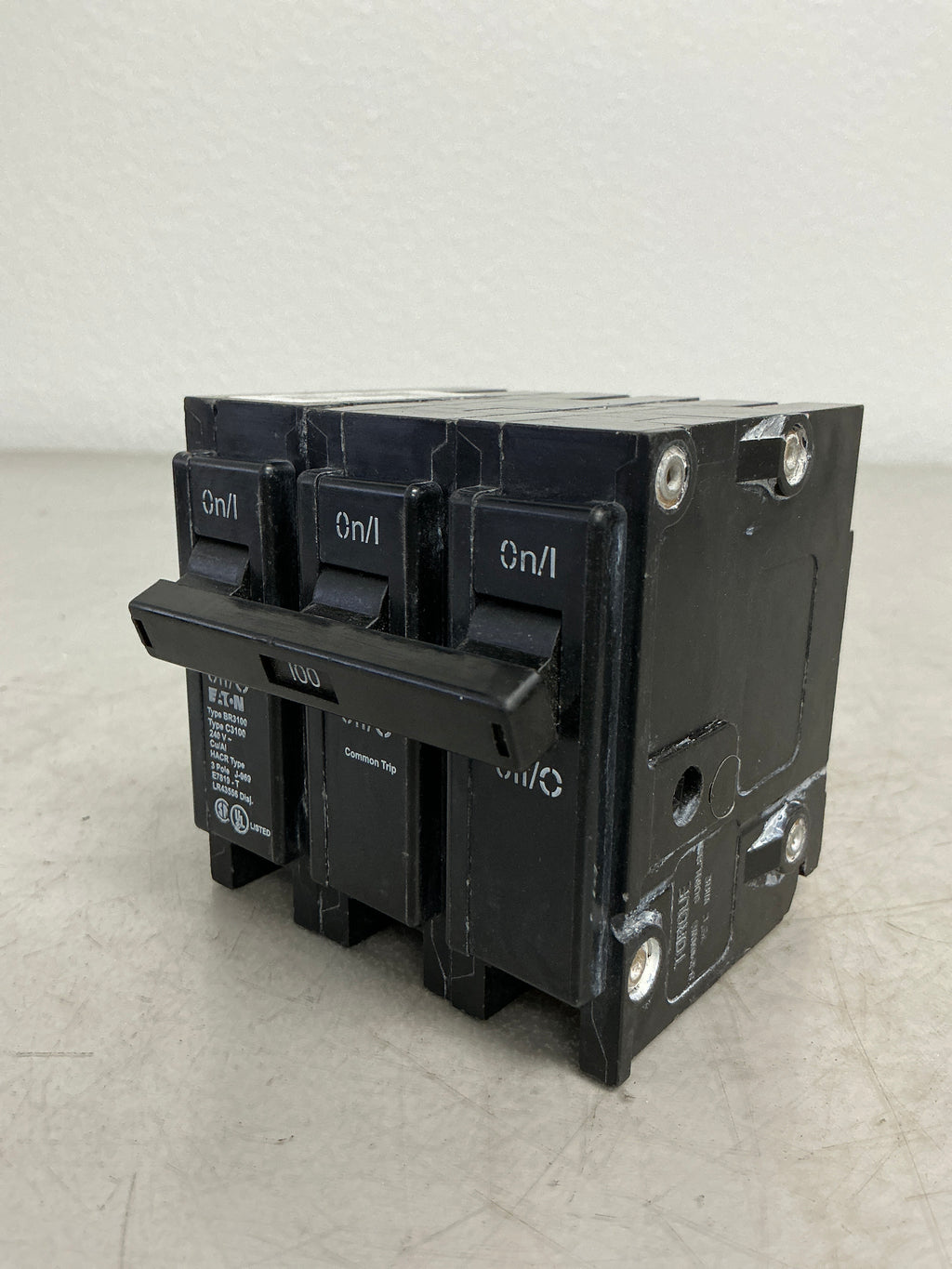 Used Eaton BR3100 3 Pole, 100 Amps, 240 Volts