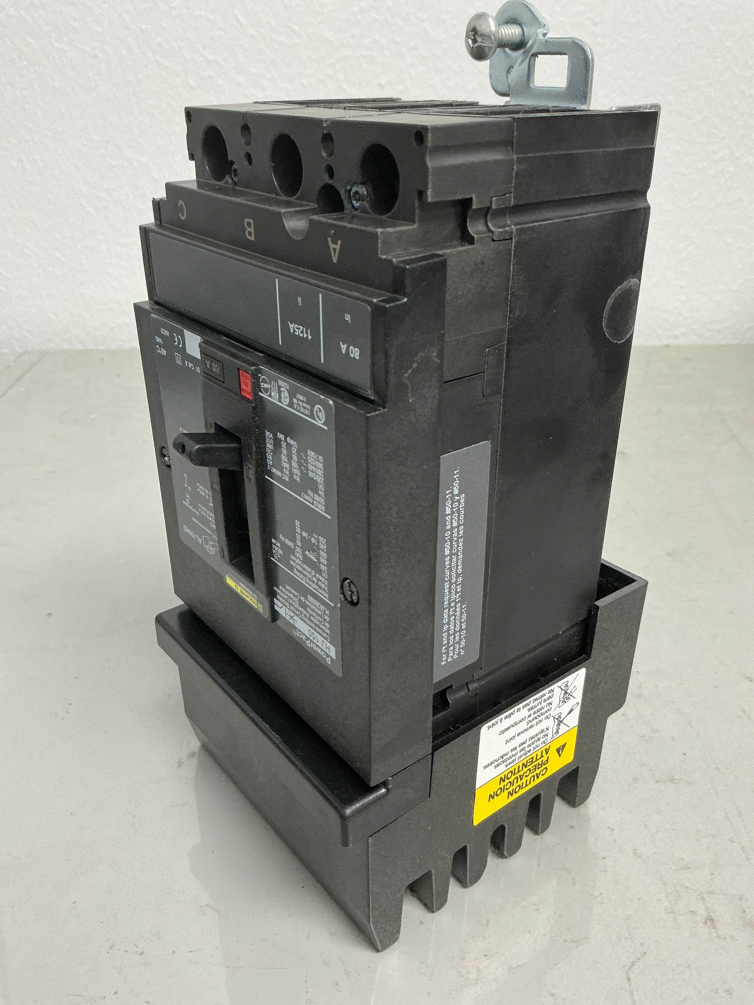 Used Square D HJA360803 Pole, 80 Amps, 600 Volts