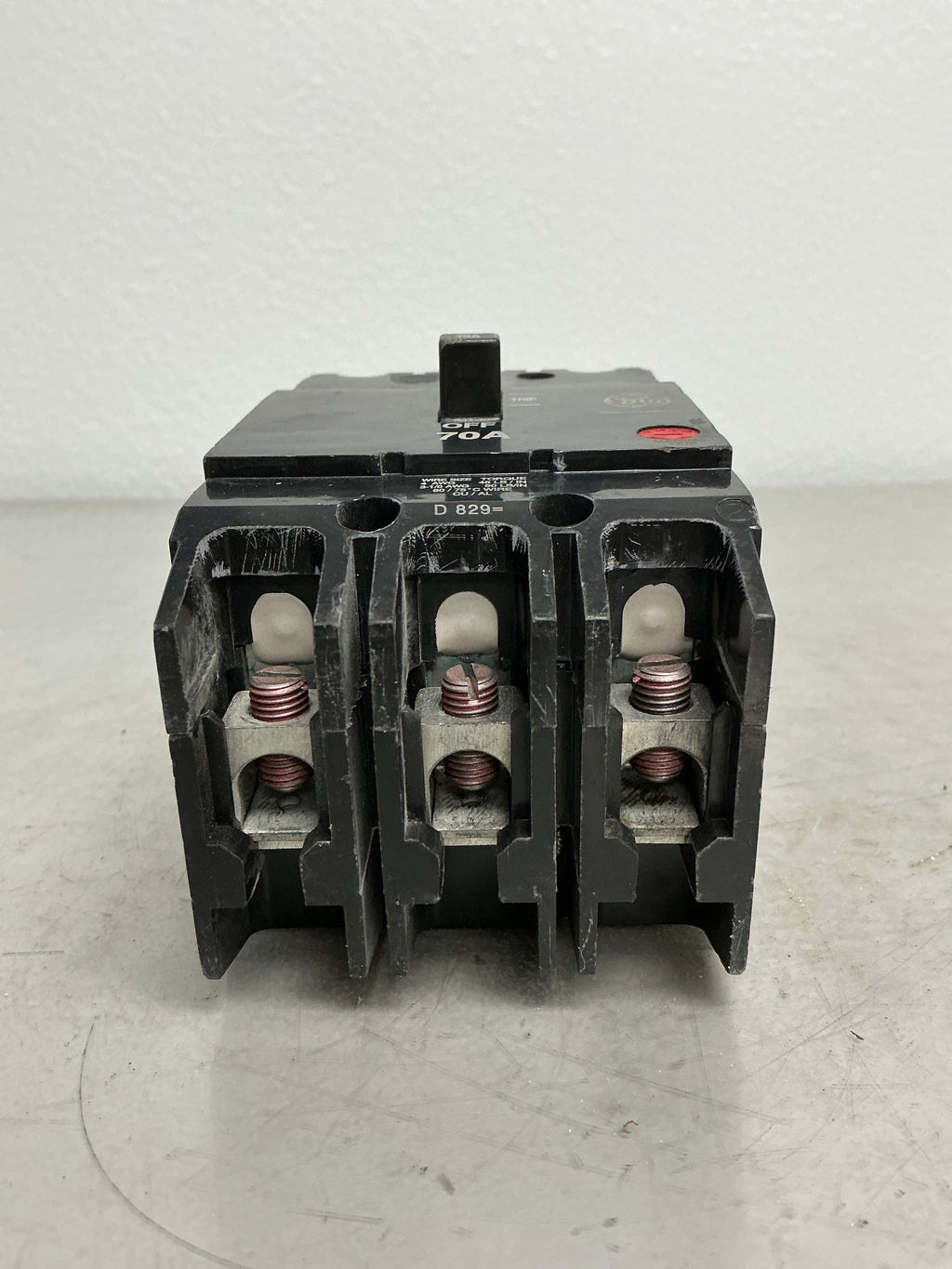 Used GE TEY370 3 Pole, 70 Amps Circuit Breaker