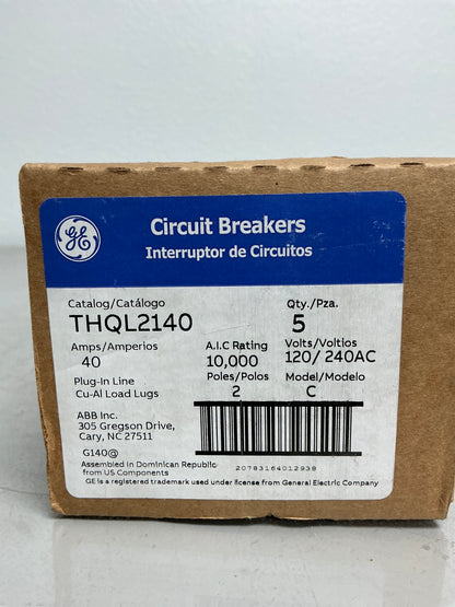New THQL2140 2 Poles, 40 Amps, 240 Volts