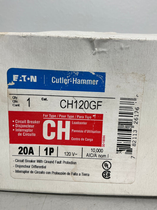 New Eaton CH120GF 1 Pole, 20 Amps, 120 Volts
