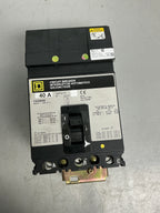 Used Square D FA34040 3 Pole, 40 Amps, 480 Volts