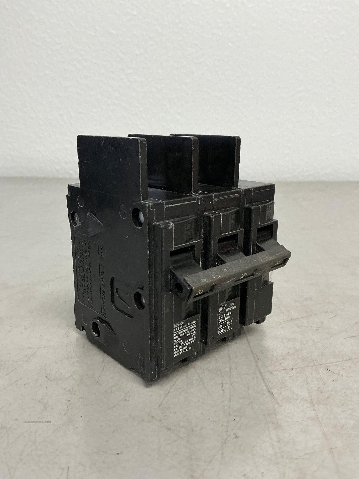 Used BQ3B020 3 Pole, 20 Amps, 240 Volts