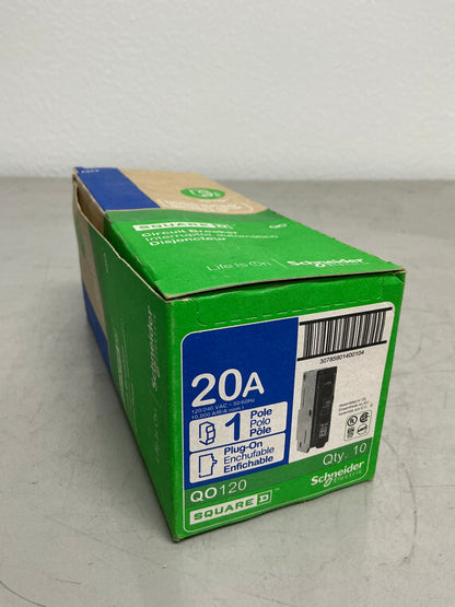 New QO120 1 Pole, 20 Amps