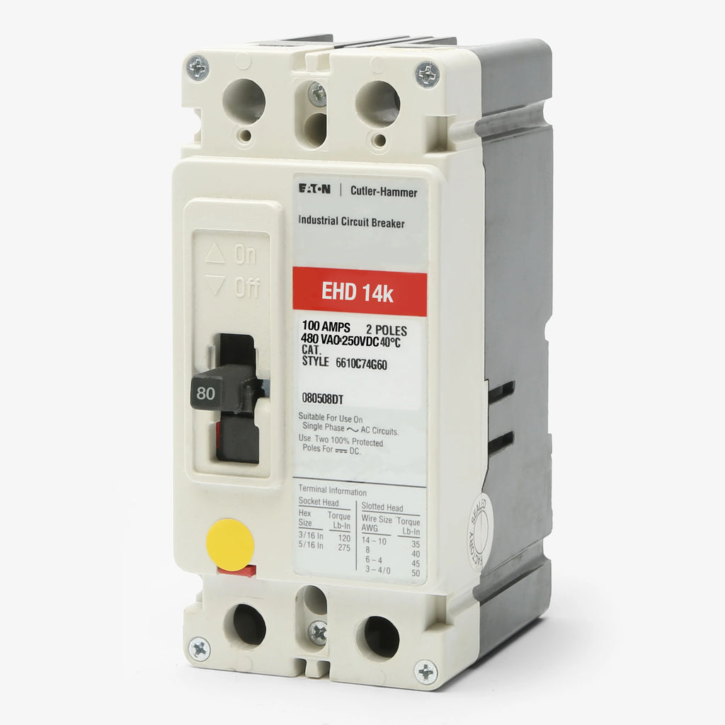 New Eaton EHD2080 2 Poles, 80 Amps, 480 Volts