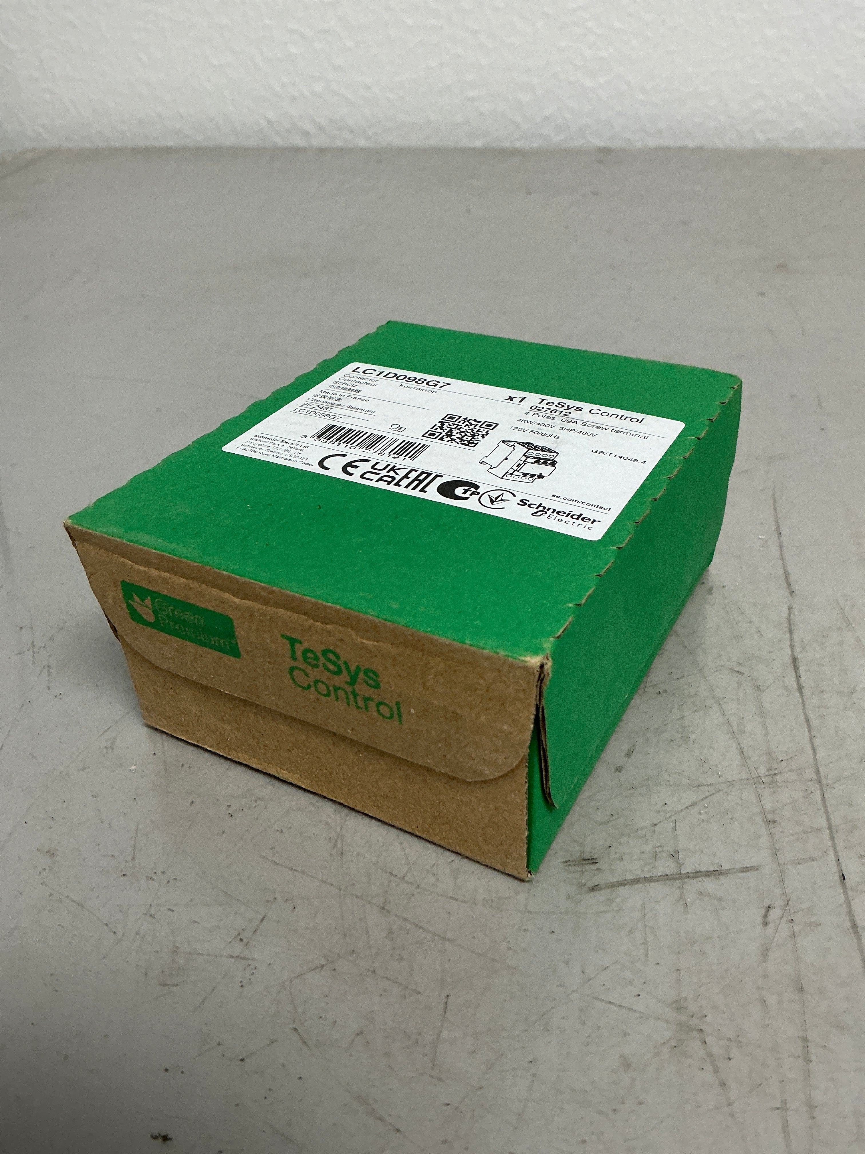 New LC1D098G7 Contactor 4 Poles, 240 Volts, 9 Amps