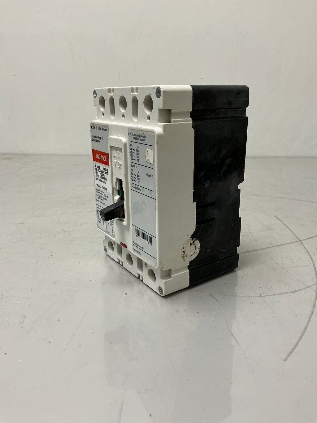 Used Eaton FDC3040 3 Poles, 40 Amps, 600 Volts Circuit Breaker