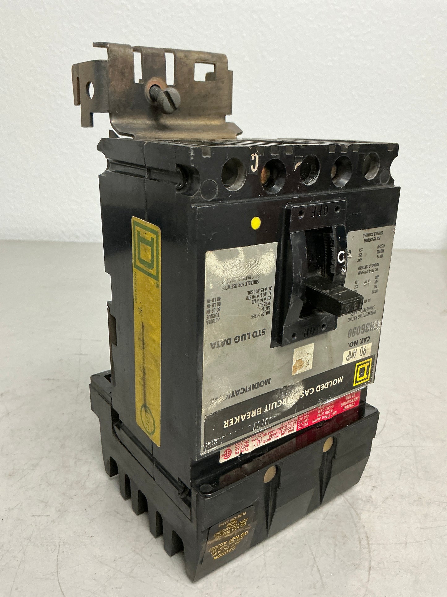 Used Square D FH36090 3 Pole, 90 Amps, 600 Volts