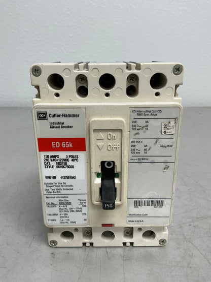 Used ED3150 3 Pole, 150 Amps, 600 Volts