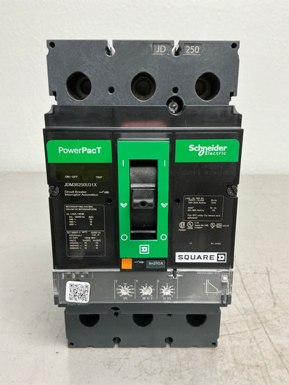 New Square D JDM36250U31X 3 Pole, 250 Amps, 600 Volts Powerpact Circuit