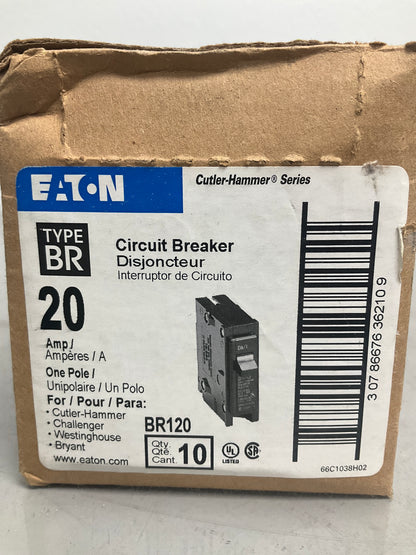 New Eaton BR120 1 Pole, 20 Amps, 240 Volts