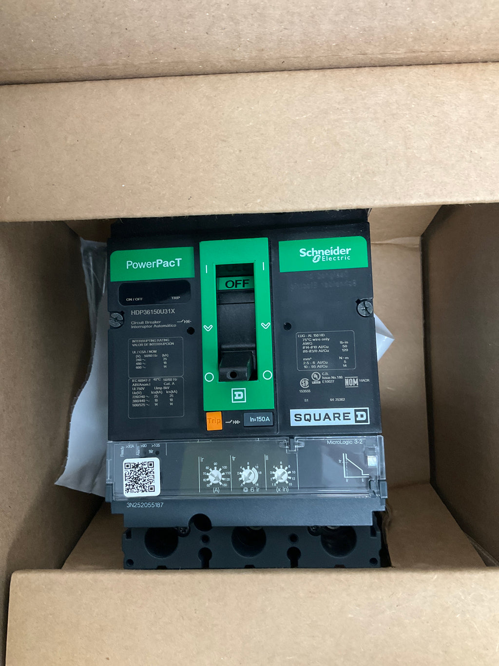 New Square D HDP36150U31X 3 Pole, 150 Amps, 600 Volts