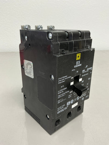 Used Square D EDB34080 3 Pole, 80 Amps, 480/277 Volts