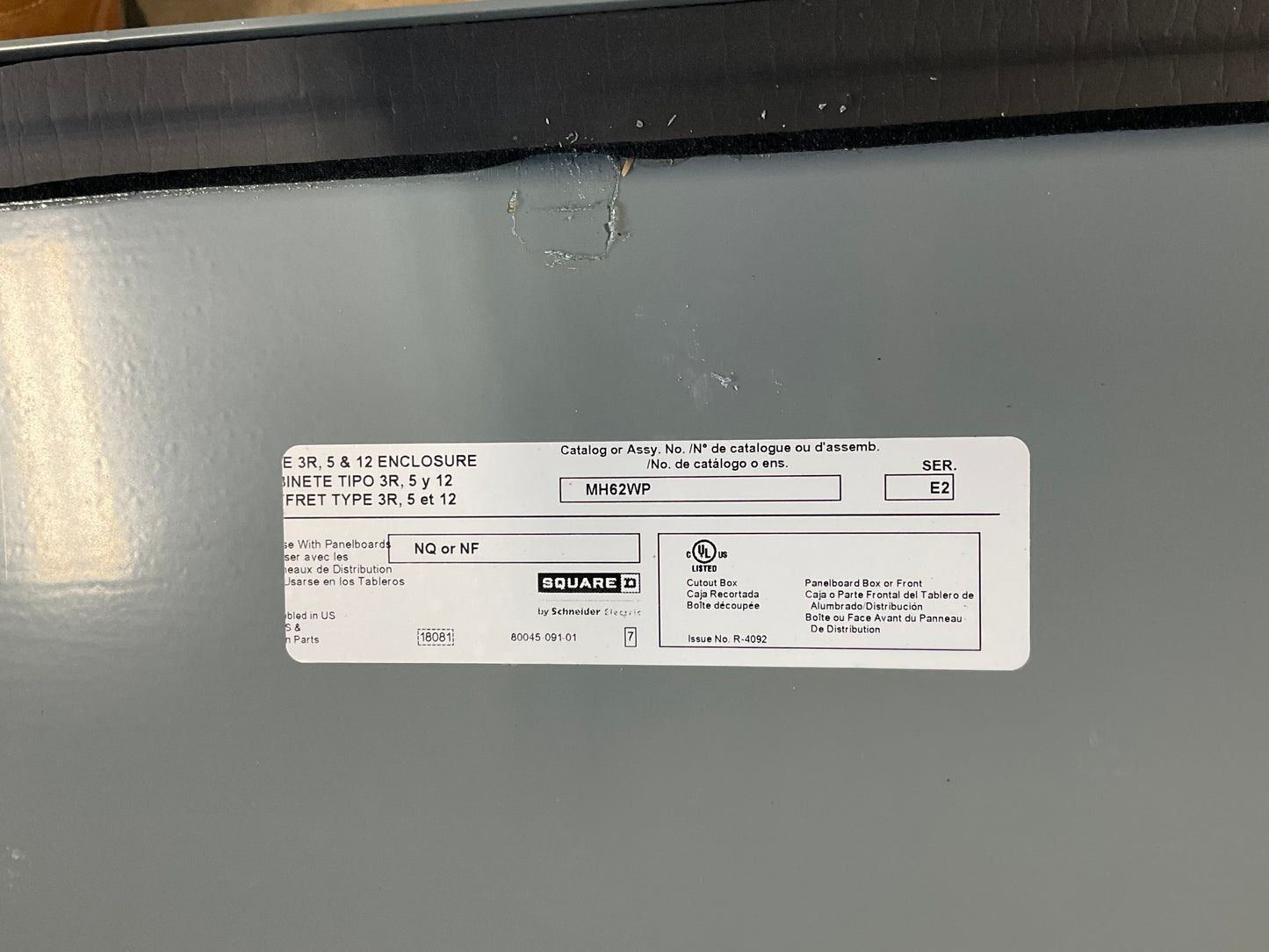 New Square D MH26WP 3R Panel Enclosure only (item#p14)