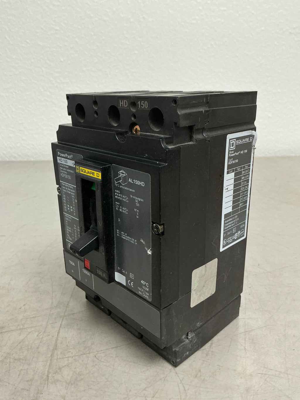 Used Square D HDP36150 3 Pole, 150 Amps, 480 Volts