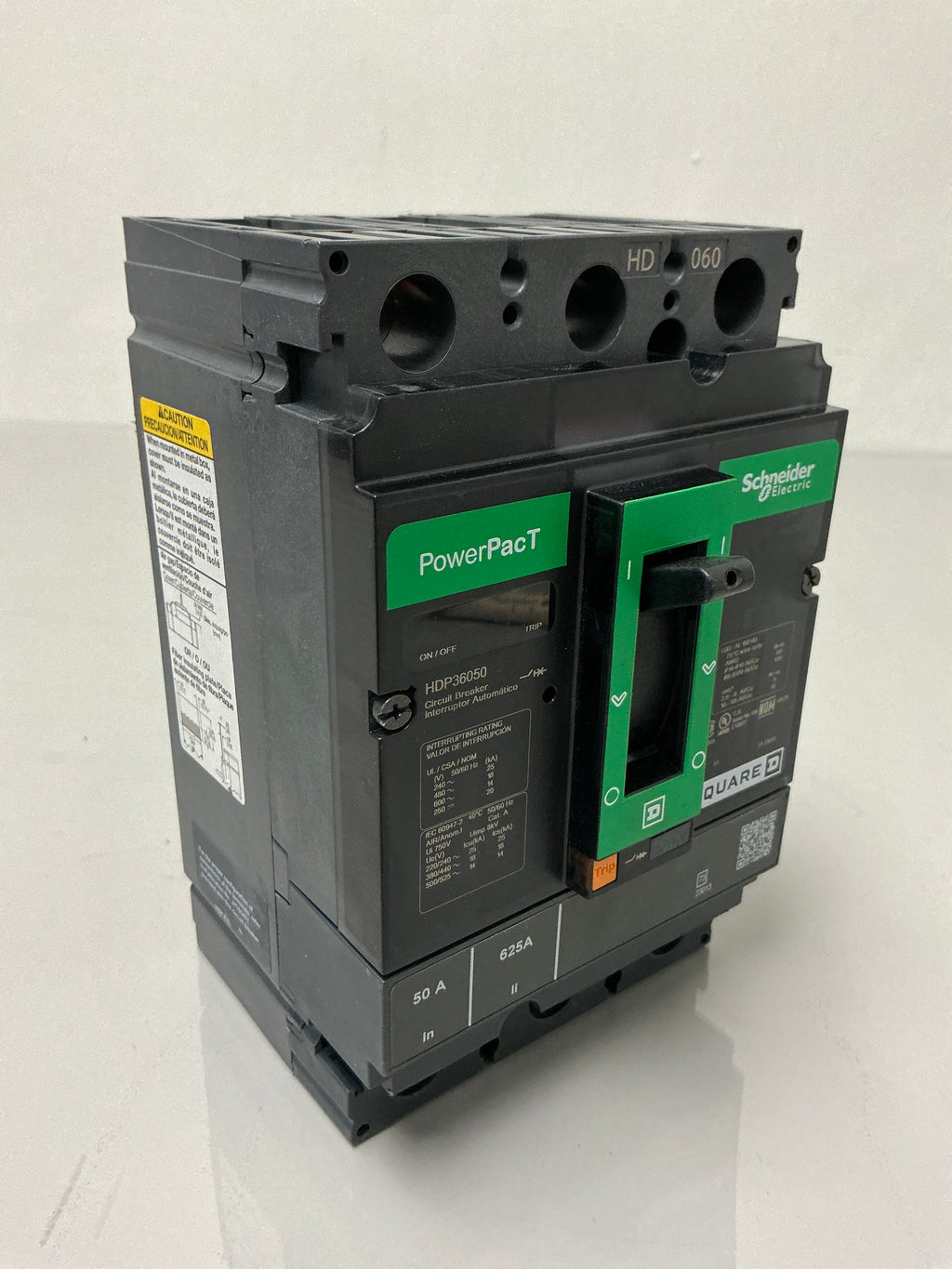 Used Square D HDP36050 3 Poles, 50 Amps, 600 Volts Circuit Breaker