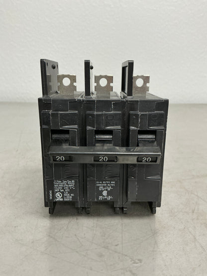 Used Siemens BQ3B020 3 Pole, 20 Amps, 240 Volts