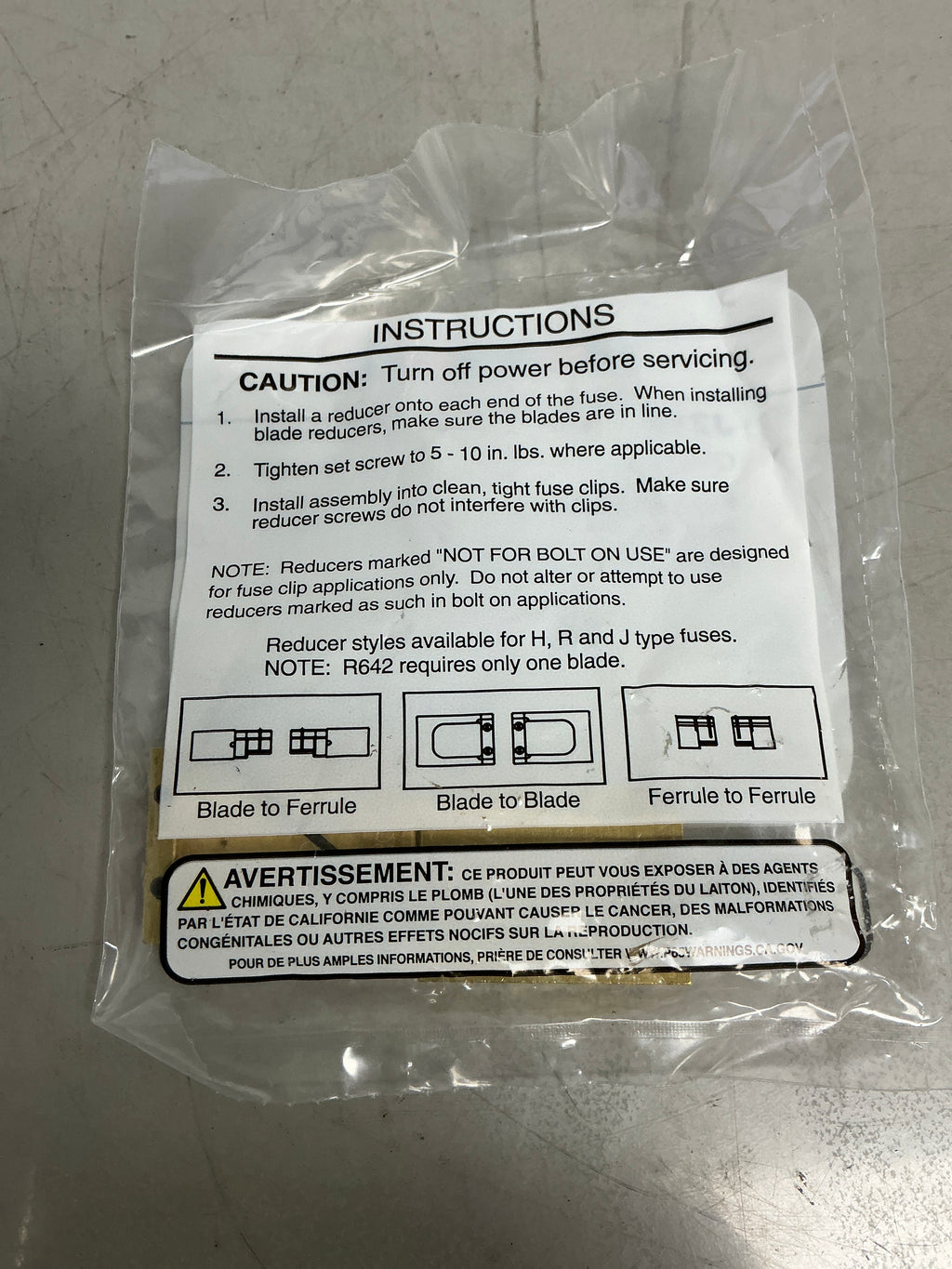 New Fuse Reducer J216 600 Volts