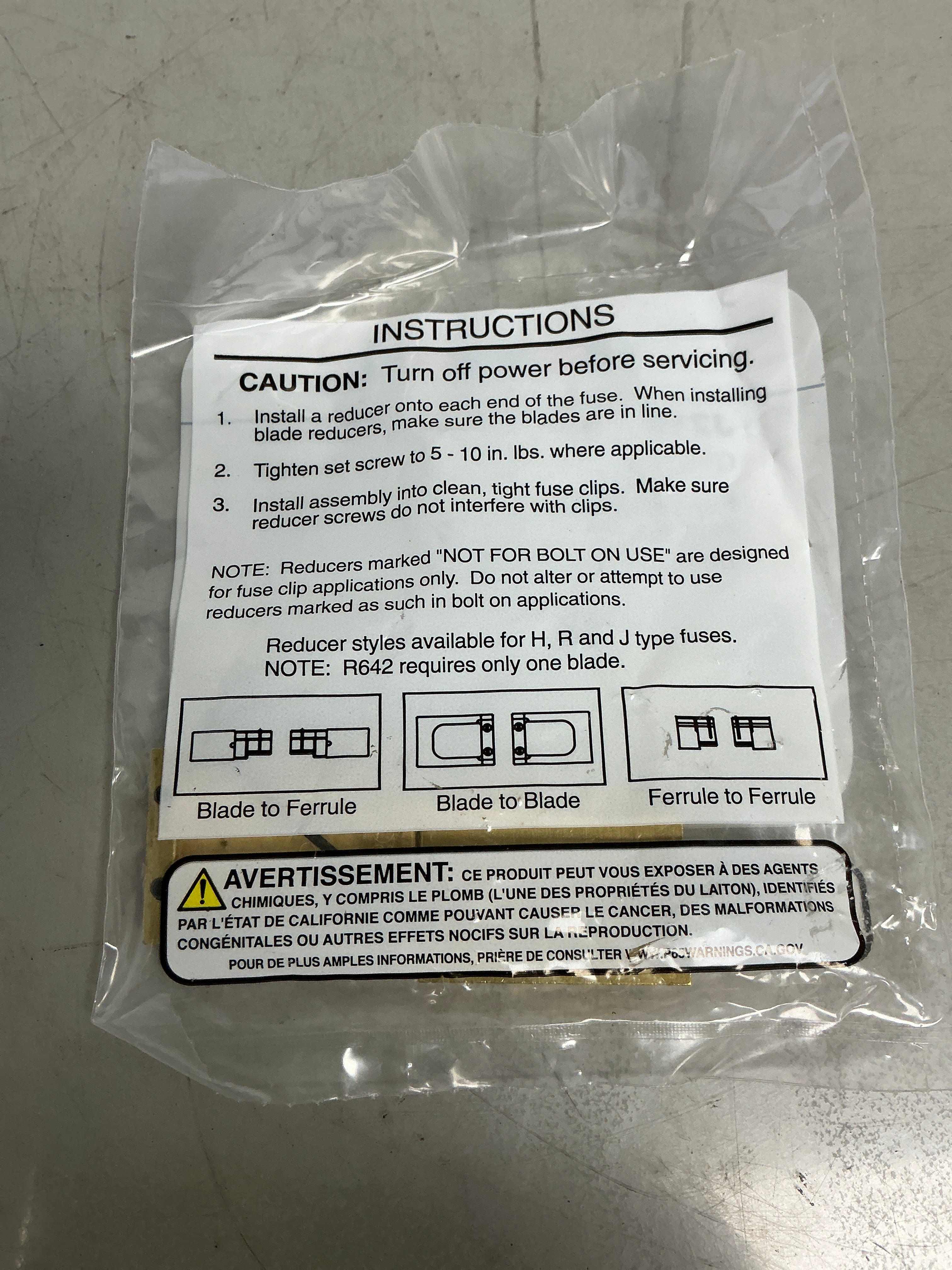 New Fuse Reducer J216 600 Volts