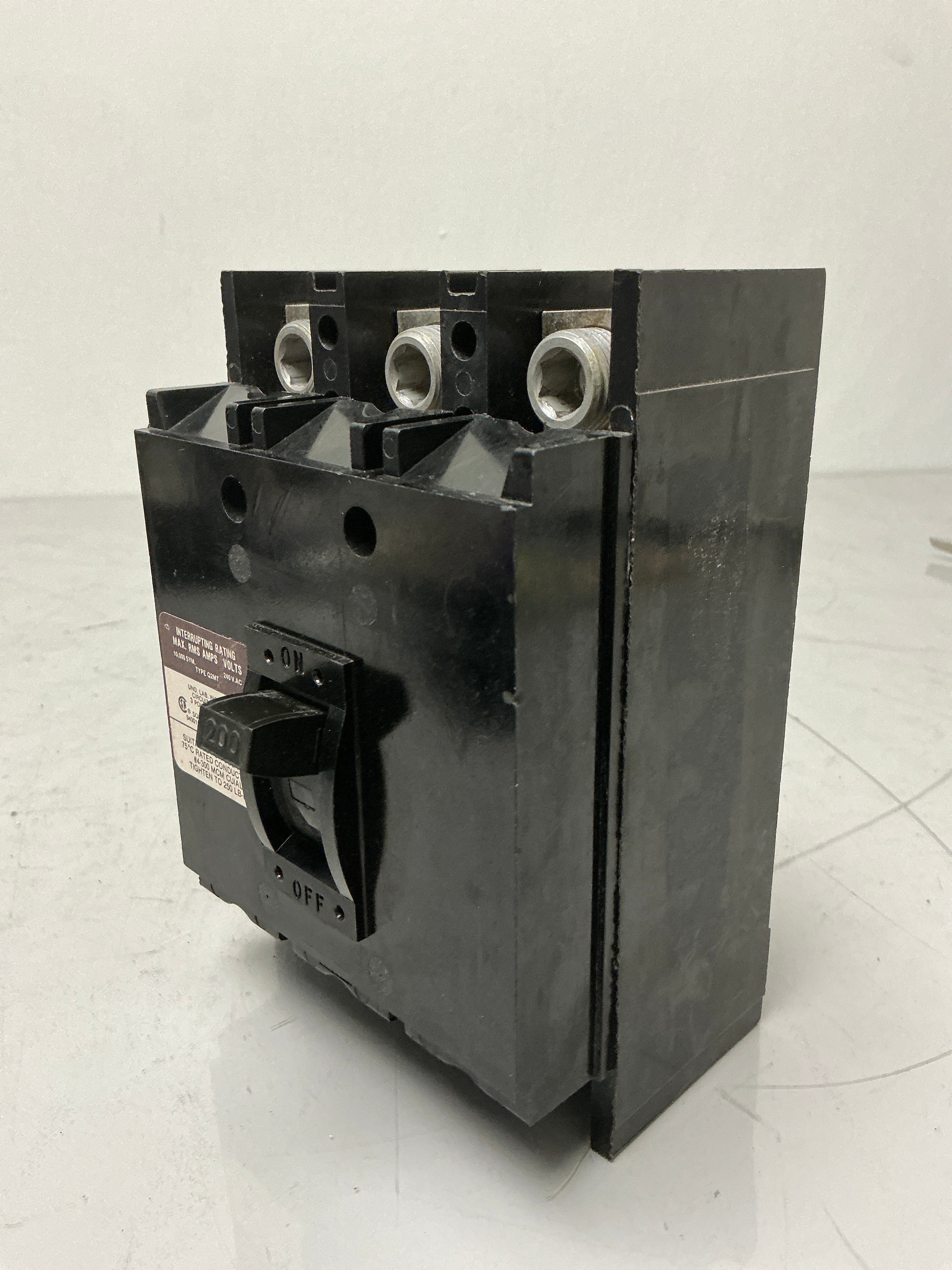 Used Q2MT 3 Pole, 200 Amps, 240 Volts Circuit Breaker