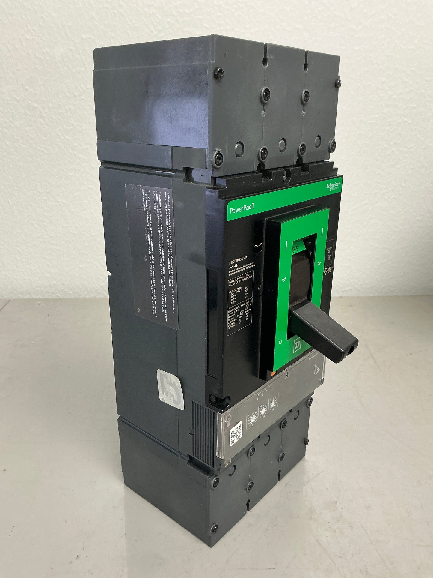 New Square D LJL36400CU33X 3 Pole, 400 Amps Circuit Breaker
