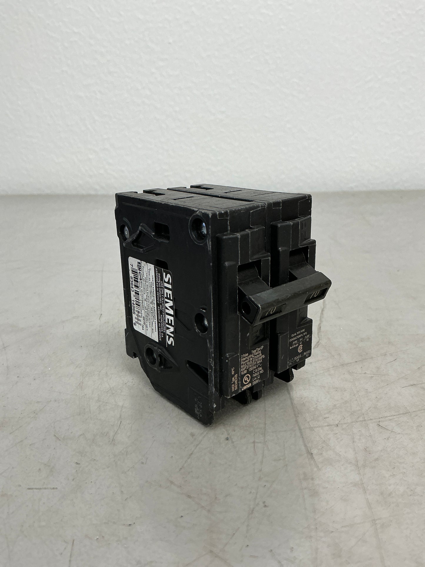 Used Siemens Q270 2 Pole, 70 Amps, 240 Volts