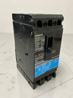Used Siemens ED43B100 3 Pole, 100 Amps, 480 Volts Circuit Breaker