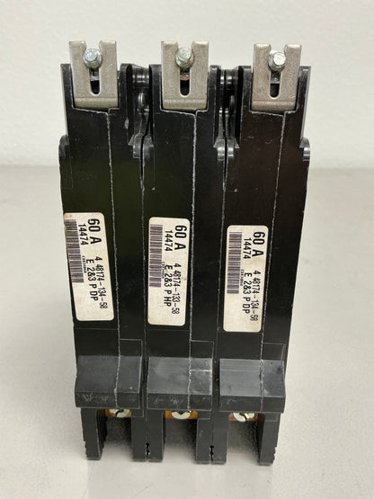 Used Square D EDB34060 3 Pole, 60 Amps, 480/277 Volts