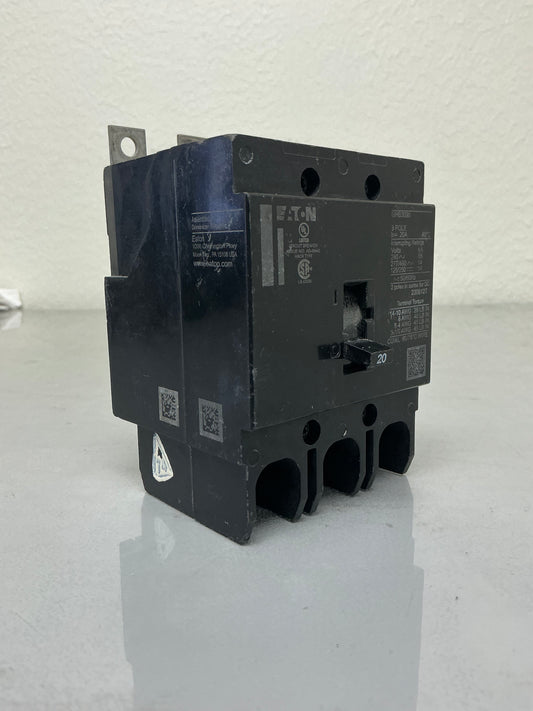 Used Eaton GHB3020 20 Amp, 3 Pole, 480 Volt Breaker