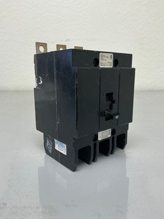 Used Eaton GHB3060 60 Amp, 3 Pole, 480 Volt Breaker
