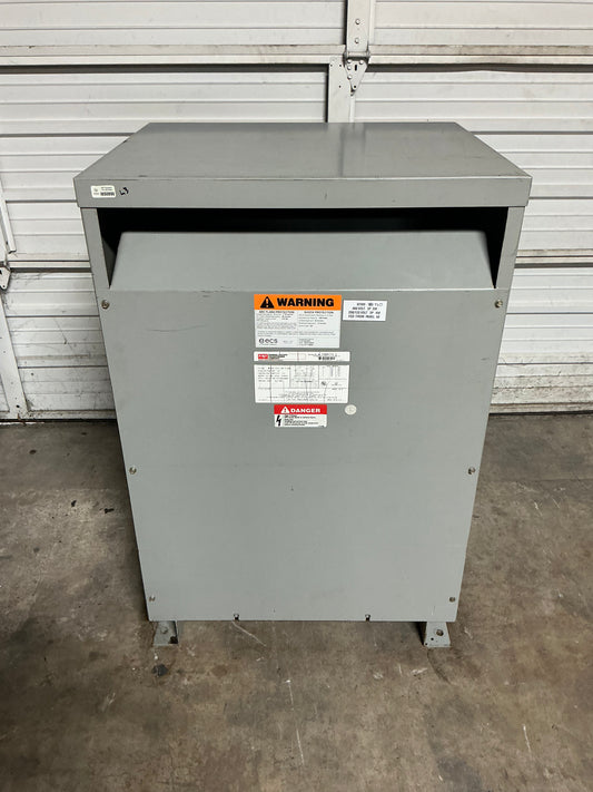 Used Federal Pacific 75 KVA, 480 Volt Primary, 480/277 Volt  Secondary (Delta Delta) 3 Phase Transformer