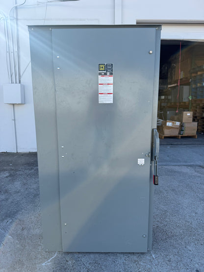 Used HU367R Square D Disconnect, 800 Amp, 600 Volt, 3R Outdoor, Non-Fused