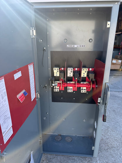 Used HU367R Square D Disconnect, 800 Amp, 600 Volt, 3R Outdoor, Non-Fused