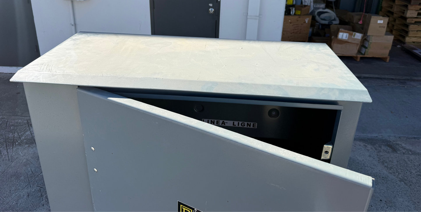 Used HU367R Square D Disconnect, 800 Amp, 600 Volt, 3R Outdoor, Non-Fused