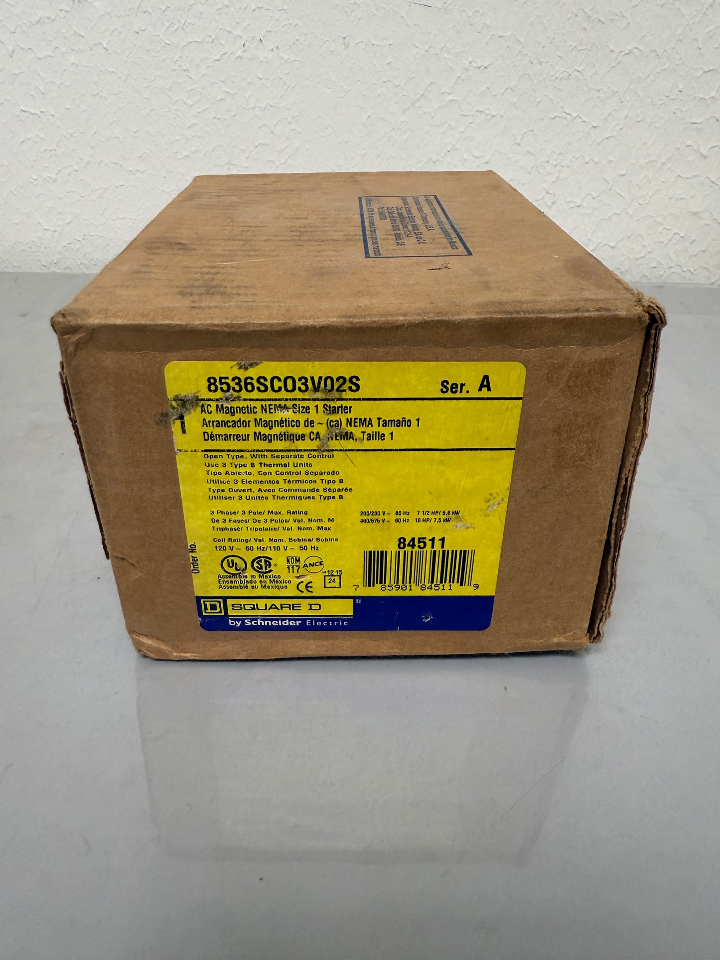Square D 8536SCO3V02S AC Magnetic NEMA Size 1 Starter